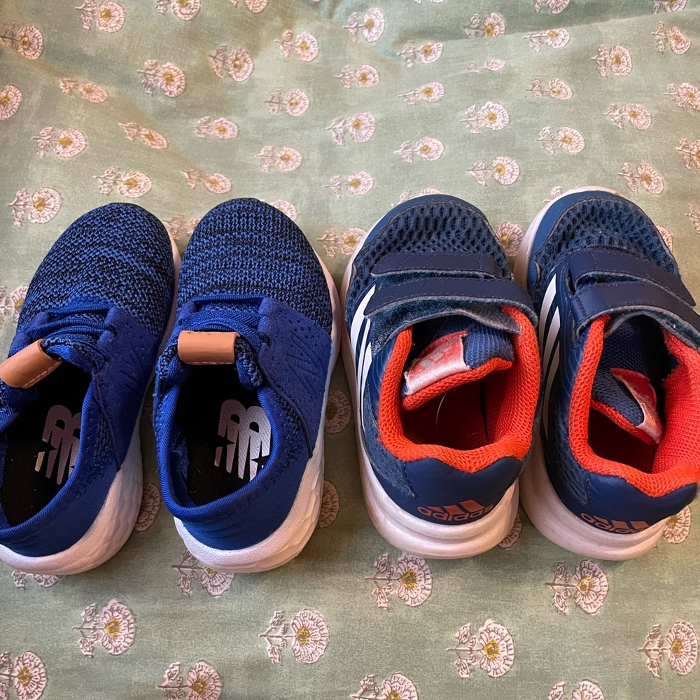 Toddler Blue Shoe Bundle (New Balance & Adidas).